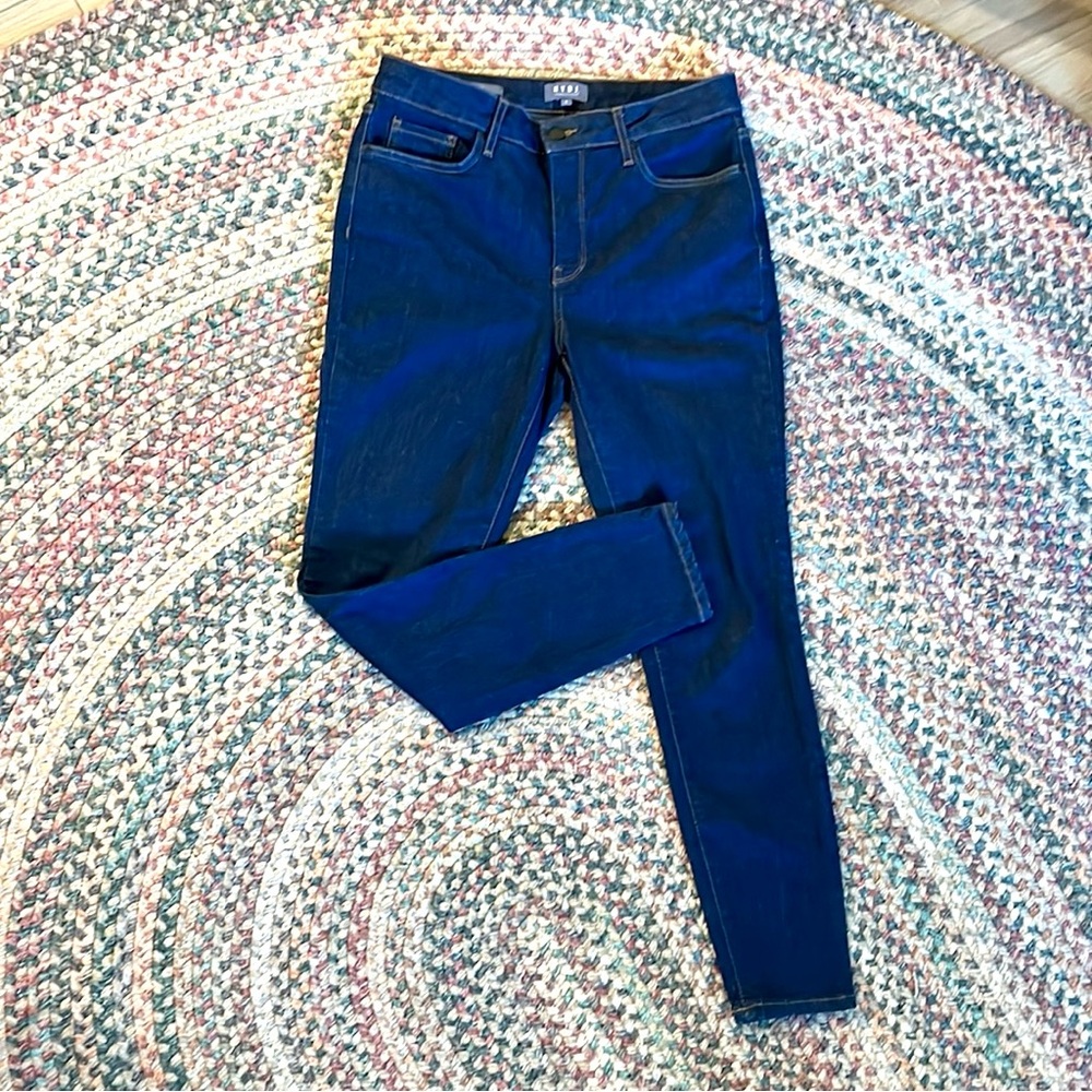 NYDJ Skinny Jeans Dark Wash Stretch Denim Lift Tuck Technology Size 6 - Picture 2 of 7